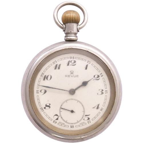 92 - A Port Talbot Railway pocket watch, with Swiss movement, by Revue, the rear engraved P.T.R 51, well ... 