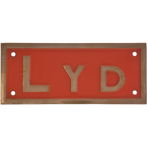 1000 - Replica nameplate, LYD, Lynton and Barnstaple Railway, cast brass, 14