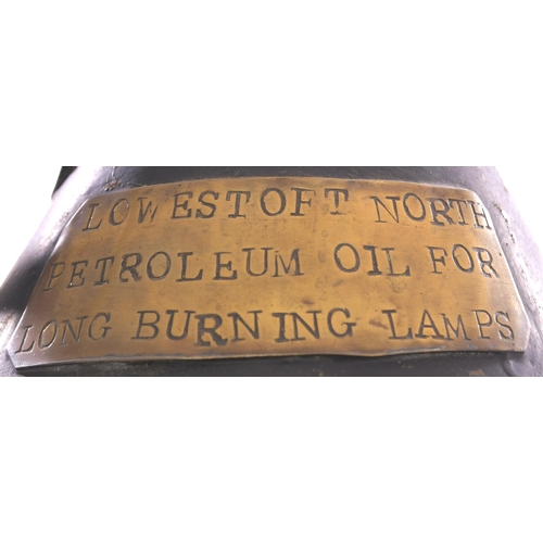 1015 - Oil can, LOWESTOFT NORTH, PETROLEUM OIL FOR LONG BURNING LAMPS, 7