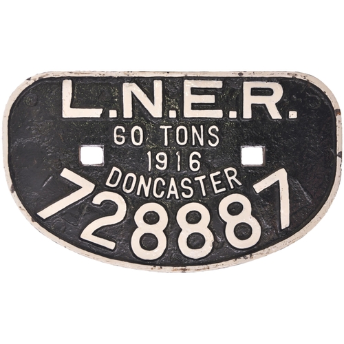 1020 - D wagonplates, LNER 60T DONCASTER 1916, P D 52T Lot No 4069, LMS 20T 1936 (year offset), S 13T 1948.... 