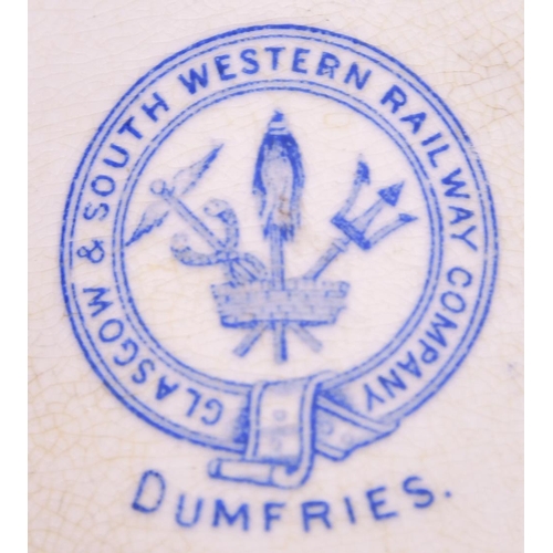 1027 - China, Glasgow and South Western Railway Hotels Dumfries 8¾