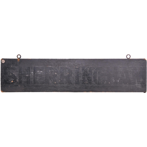 1039 - Departure boards, CLACTON, KINGS LYNN, small size, from the Liverpool Street indicator, painted wood... 