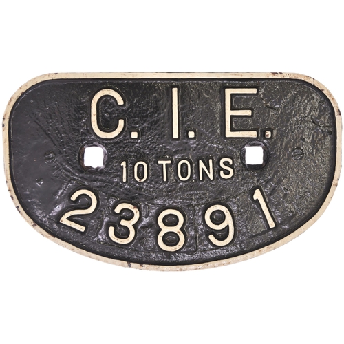 1045 - D wagonplates, C.I.E., 20T, 10T, 30T, also 42T alloy. (4) (Dispatch by Mailboxes/Collect from Banbur... 