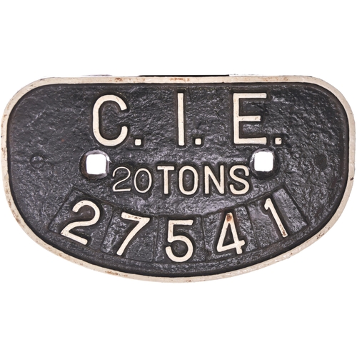 1045 - D wagonplates, C.I.E., 20T, 10T, 30T, also 42T alloy. (4) (Dispatch by Mailboxes/Collect from Banbur... 