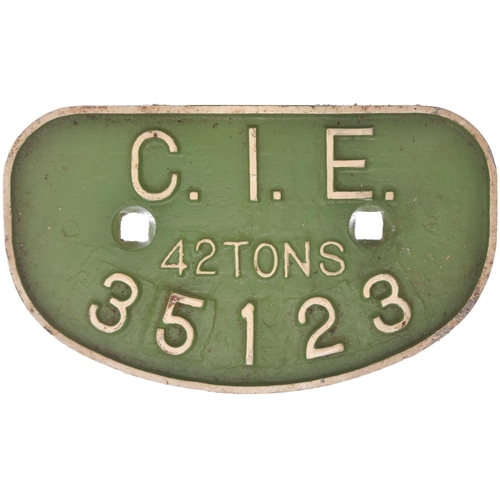 1045 - D wagonplates, C.I.E., 20T, 10T, 30T, also 42T alloy. (4) (Dispatch by Mailboxes/Collect from Banbur... 