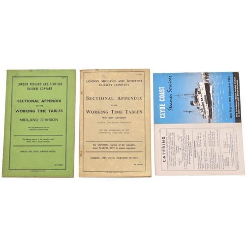 1052 - Working timetables, SR 1950, WR Oswestry 1960, ER London-Cambridge early 1960s, Appendices, etc. (19... 