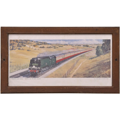 1053 - Carriage print, Atlantic Coast Express, London and the West Country, by Richard Ward, original frame... 