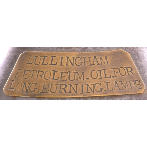 1054 - GER oil cans, FRINTON-ON-SEA and DULLINGHAM PETROLEUM OIL FOR LONG BURNING LAMPS, each stamped GER, ... 