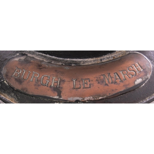 1056 - GNR signal lamp case, BURGH LE MARSH, on copper plate on collar, GNR brass plate on the front, body ... 