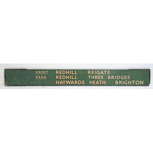 206 - Southern Railway / early BR(S) sign written double sided station finger board - 