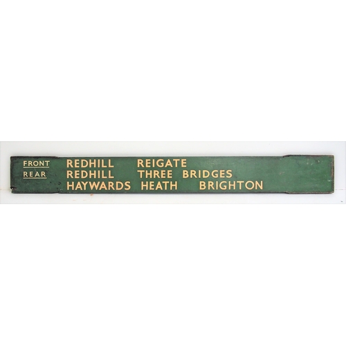 206 - Southern Railway / early BR(S) sign written double sided station finger board - 