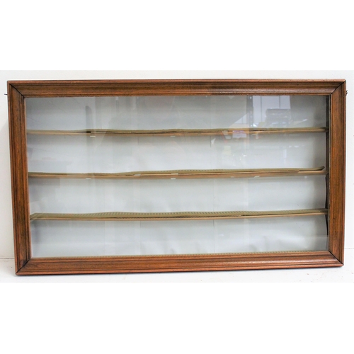 209 - Two wooden glazed model train wall mounted display cases. (2) (Dispatch by Mailboxes/Collect from Ba... 