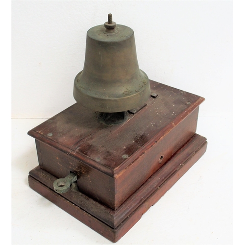 303 - Great Western Railway signal box block bell, missing case securing screws & tapper plastic button & ... 