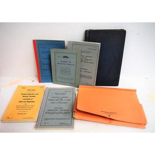 304 - Quantity of Appendix, working timetables. route maps (one in LNER binder) - all in good condition as... 