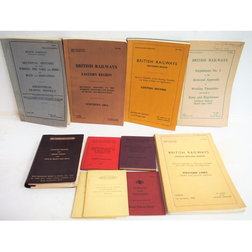 304 - Quantity of Appendix, working timetables. route maps (one in LNER binder) - all in good condition as... 