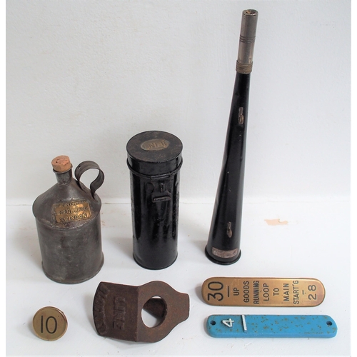 415 - Signal box items - GWR brass leaver plate 