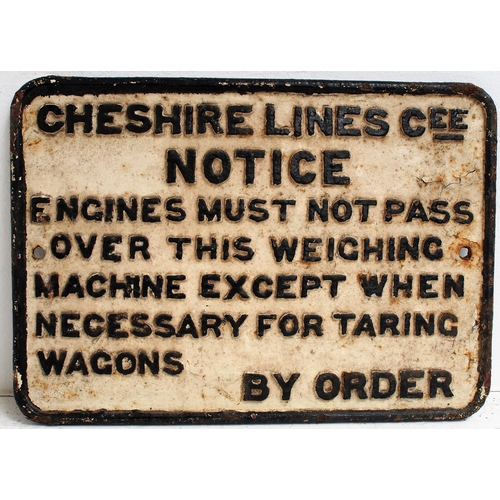 491 - Cheshire Lines Committee C/I notice referencing Weighing Machine, 22