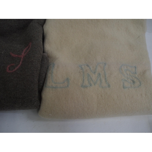 508 - London Midland & Scottish Railway blankets - all in very good clean condition with LMS woven into fa... 