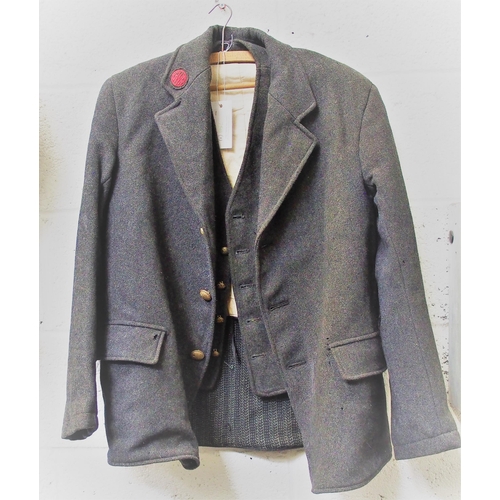 750 - Great Western Railway Carman's jacket & waistcoat, roundel buttons & lapel badge, waistcoat has leat... 