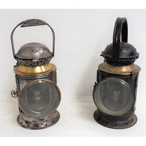 752 - Great Western Railway Polkey 4 aspect handlamps, one has no internal glasses & stripped case plated ... 