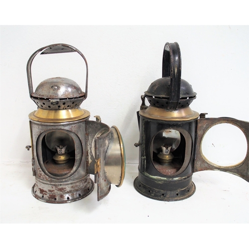 752 - Great Western Railway Polkey 4 aspect handlamps, one has no internal glasses & stripped case plated ... 