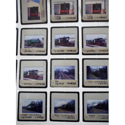 877 - Approx. 5000 annotated colour slides in plastic mounts of preserved steam - appear good quality. (Di... 