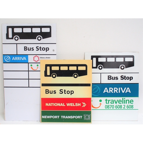 881 - Bus Stop signage (screen printed double sided), 