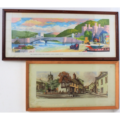 885 - British Railways framed & glazed (copy frames) carriage prints 