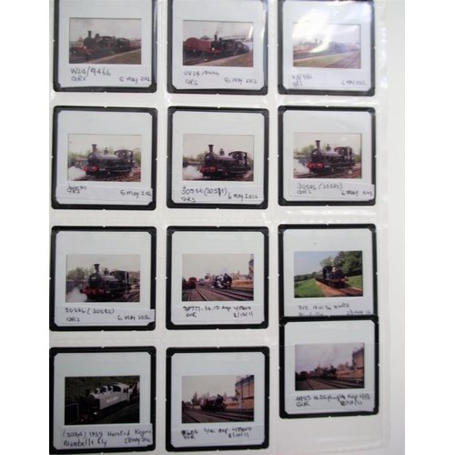 893 - Approx. 2100 colour annotated slides in plastic mounts on preserved steam, appear good quality. (Dis... 