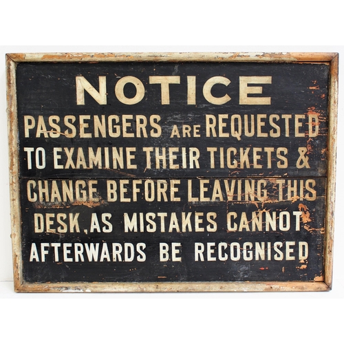 931 - Sign written wooden notice 