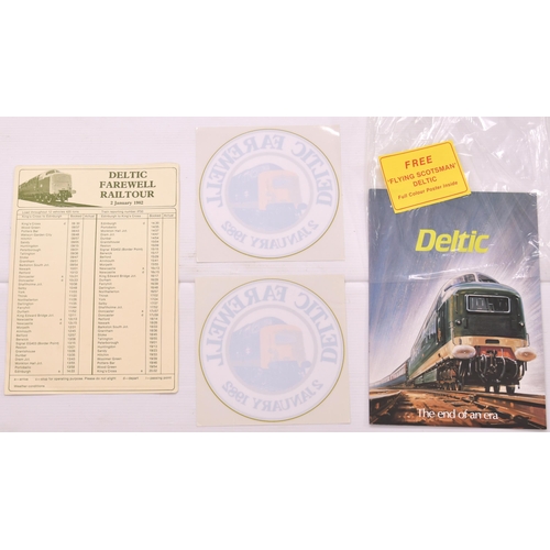 937 - Deltic poster for excursion prior to withdrawal, FAREWELL TO THE DELTIC, issued Oct 1981, also large... 