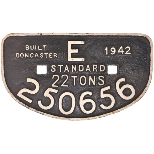 938 - D wagonplates, Built Doncaster E 1942, DB 10 Ton, Wolverton M 1945, E Doncaster 1917. (4) (Dispatch ... 