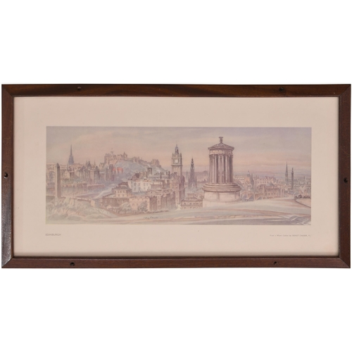 942 - Carriage print, Edinburgh, by Sidney Causer R.I, LNER post-war series, original style frame. (Dispat... 