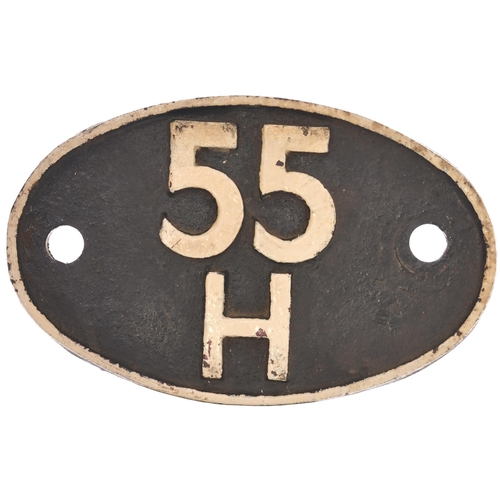 945 - Shedplate, 55H, Neville Hill, (January 1960-May 1973), the front repainted. (Dispatch by Mailboxes/C... 