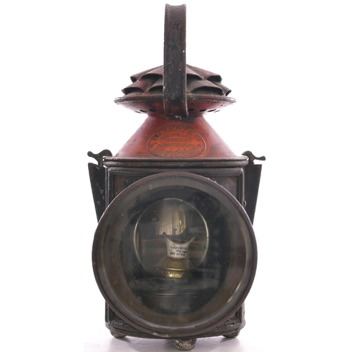 957 - GNR handlamp, Wrights Patent plate on collar, original condition with double pie crust top, complete... 