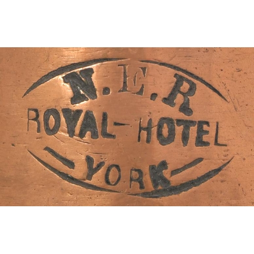 963 - Copper pans, NER Royal Hotel York 5¾