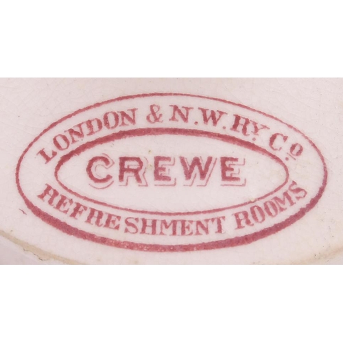 974 - China, LNWR, variety of teapot lids including Crewe, Rugby, Coventry, Lancaster, also Chester teapot... 