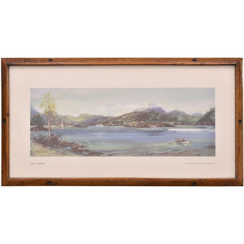 977 - Carriage print, LOCH LOMOND, by Frank H Mason, R.I, LNER post war series, original frame. (Dispatch ... 