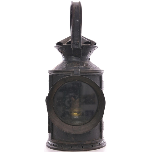 978 - Handlamp, Bombay, Baroda and Central India Railway, three aspect, steel BB&CIR plate on collar, comp... 