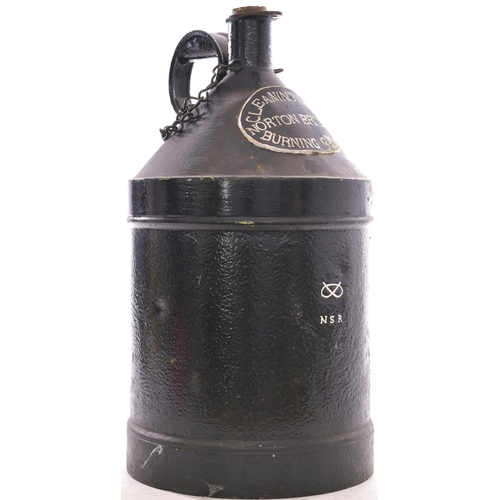 981 - NSR oil can, NORTON BRIDGE, Cleaning House Burning Oil on steel plate, body marked NSR, with knot em... 