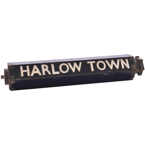 983 - Departure indicator plates, HARLOW TOWN, HARLOW MILL, from the Liverpool Street departure indicator,... 