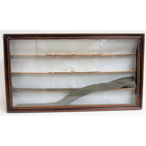 209 - Two wooden glazed model train wall mounted display cases. (2) (Dispatch by Mailboxes/Collect from Ba... 