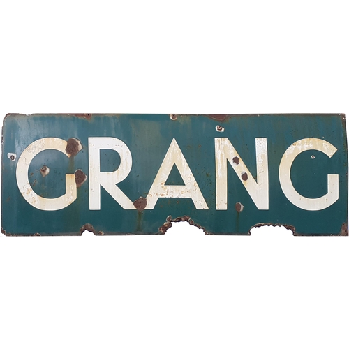 113 - A Southern Railway station sign, GRANGE ROAD, (flangeless), from the Three Bridges to East Grinstead... 