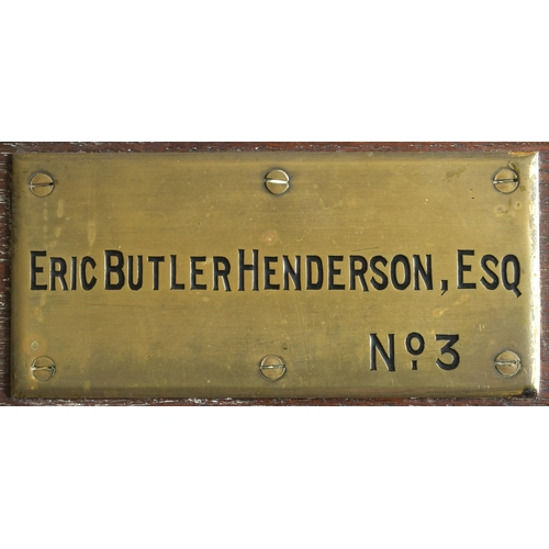 127 - A travelling chest used by Eric Butler-Henderson, a director of the Great Central Railway, to convey... 