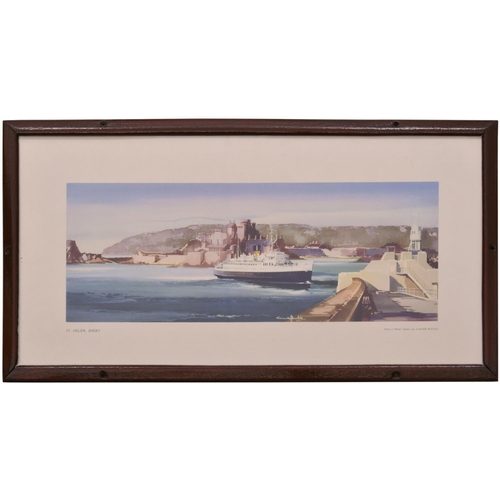 131 - A carriage print, ST HELIER, JERSEY, by Claude Buckle, Southern Region B Series, original frame. (Di... 