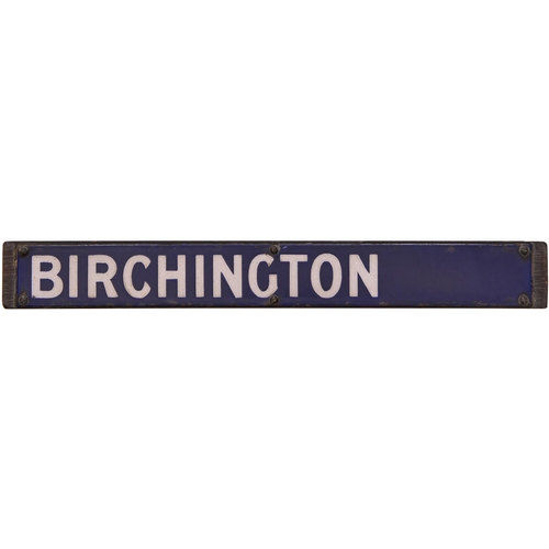 158 - A Southern Railway destination plate, BIRCHINGTON, from the            departure indicator, a statio... 