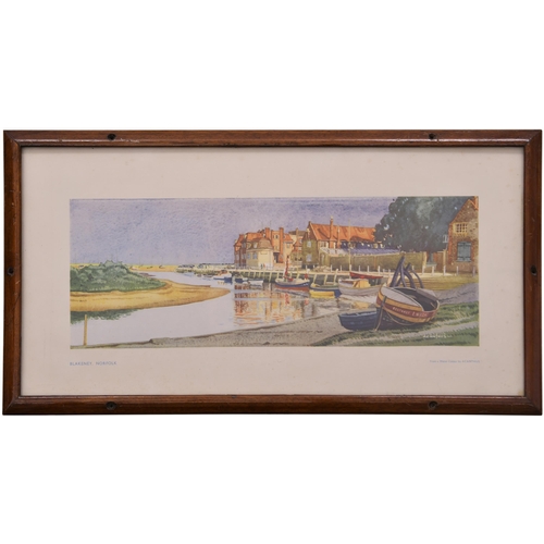 159 - A carriage print, BLAKENEY, NORFOLK, by Acanthus, LNER Post-War Series, original frame. (Dispatch by... 