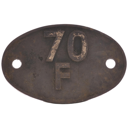 306 - A shedplate, 70F, Fratton (September 1954-September 1963), Bournemouth (September 1963-May 1973). Ex... 