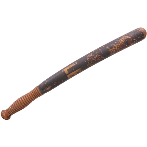 311 - A London and Birmingham Railway policeman's truncheon, with the company initials LBR on the side. Tu... 