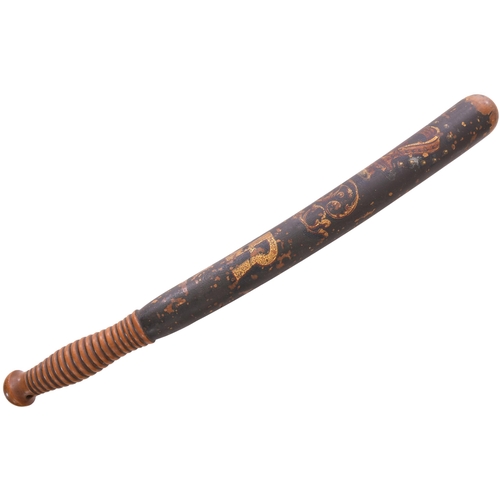 311 - A London and Birmingham Railway policeman's truncheon, with the company initials LBR on the side. Tu... 